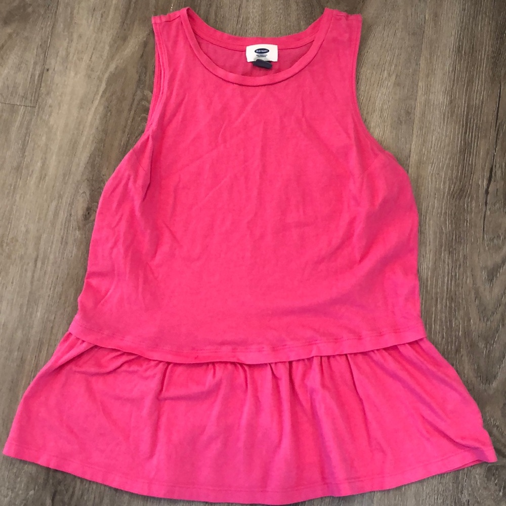 Old Navy Pink Peplum Tank